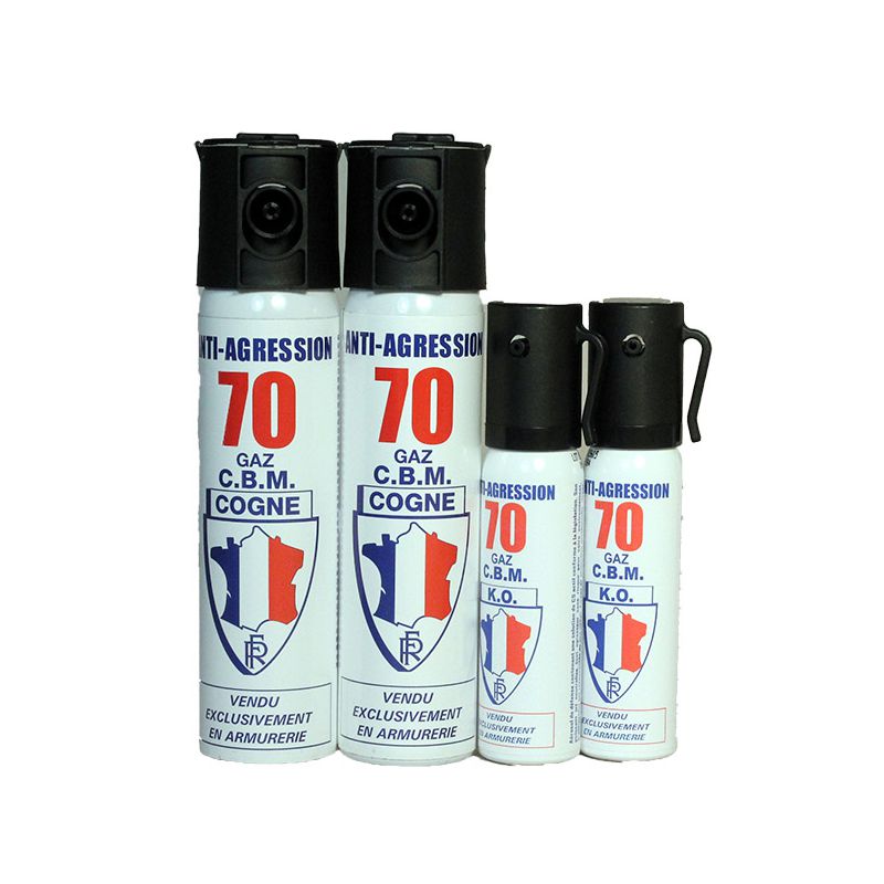 Spray anti-agression professionnel, gaz lacrymogène CBM, 25 ml