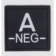 Velcro groupe sanguin noir PVC A-