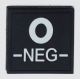 Velcro groupe sanguin noir PVC O-