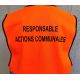 Gilet de signalisation orange"Responsable des Actions Communales"