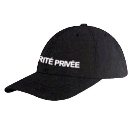 Casquette souple noire brodée SECURITE